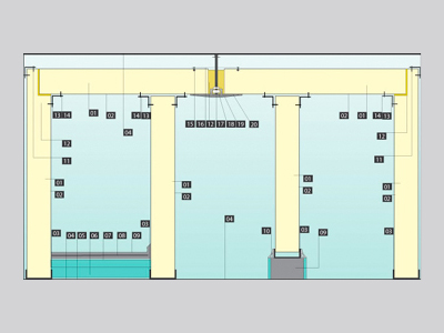 Polyurethan-Panel Joint Detailansicht